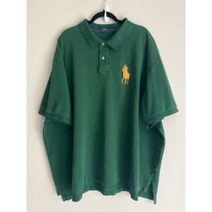 Polo Ralph Lauren Mens Green Big Pony Short Sleeve Polo Shirt 6XB Big Gold Logo